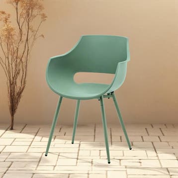 Eetkamerstoel  Kunststof Groen - Kuipstoel Groen - Stoel, Huis en Inrichting, Stoelen, Ophalen of Verzenden, Nieuw