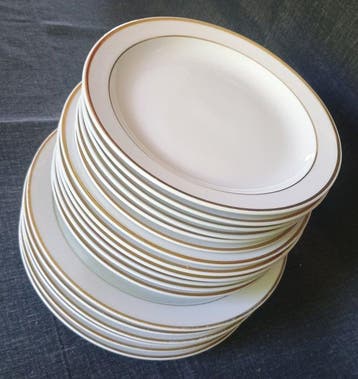 Seltmann Weiden - Tafelservies (18) - Bordo oro - 24 kt goud