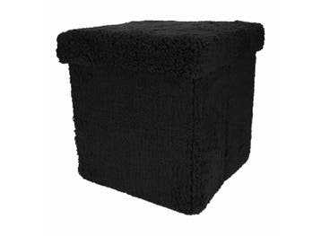 XEMM Poef met opbergruimte - 38 x 38 x 38 cm - Zwart, Huis en Inrichting, Banken | Voetenbanken en Poefen, Verzenden, Nieuw