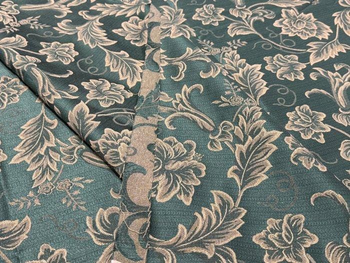 Keizerlijke bloei op Vittoriano-groen - Meubelstof - 5 m -, Antiek en Kunst, Curiosa en Brocante