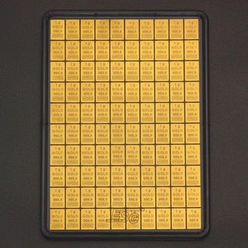 100 x 1 Gramm - Goud .999 - ESG / Valcambi SA - Met