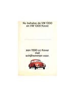 1966 VOLKSWAGEN KEVER & KARMANN GHIA BROCHURE NEDERLANDS, Nieuw, Volkswagen, Author
