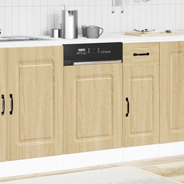 vidaXL Vaatwaspaneel Kalmar 45x1,5x57 cm bewerkt hout sonoma, Verzenden, Nieuw, Bruin