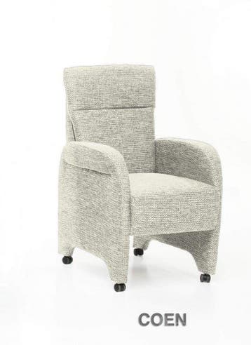Eetkamerstoel Coen - eetkamerstoelen - Creme, Nieuw, Stof
