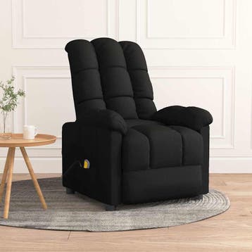 vidaXL Massagestoel stof zwart, Verzenden, Nieuw