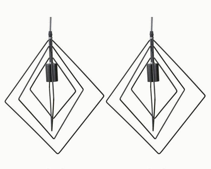 Villa Collection - Plafondlamp (2) - Metalen hanger - zwart, Antiek en Kunst, Kunst | Designobjecten