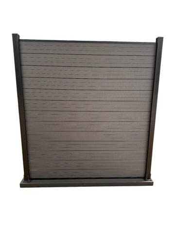 Modulair Schutting Composiet Donker Grijs 180x180 Cm (zonder, Nieuw
