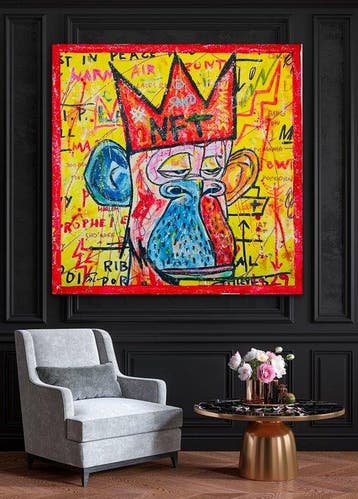 Joaquim Falco - BASQUIAT BORED APE XL, Antiek en Kunst