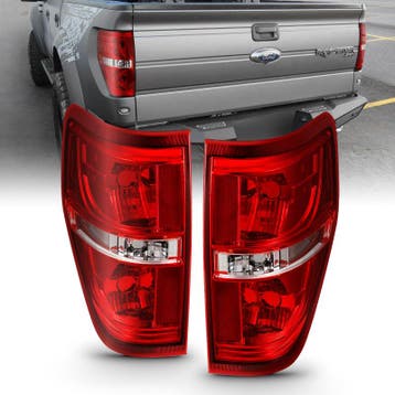 ANZO 2009-2014 Ford F-150 Euro Taillight Red/Clear (W/O, Ophalen of Verzenden, Nieuw