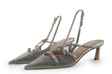 Steve Madden Slingbacks in maat 39 Zilver, Overige kleuren, Verzenden, Steve Madden, Zo goed als nieuw
