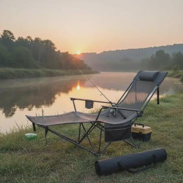 Luxe Verstelbare Campingstoel met Afneembare Voetensteun - G, Verzenden, Nieuw
