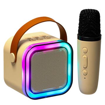 Ikonka Karaoke Set met Microfoon – Bluetooth USB LED, Ophalen of Verzenden, Nieuw