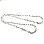 Zilveren rope ketting 50 cm 4 mm, Verzenden, Nieuw, Zilver