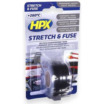 Stretch & Fuse zelfvulkaniserende tape zwart 25mm x 3m, Ophalen of Verzenden, Nieuw