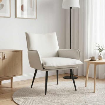 vidaXL Fauteuil Wit Kunstleer, Verzenden, Nieuw