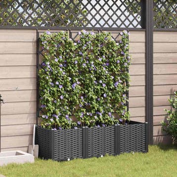 vidaXL Tuin Bloempot 3 st Zwart 120 x 40 x 143 cm PP, Verzenden, Nieuw, Minder dan 60 cm, 60 cm of meer