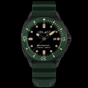 Ublast - SeaStrong - UBSS46CBGN - Rubber Strap - Sub 100 ATM, Nieuw