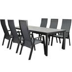 Nancy Angora dining tuinset 220x100xH74 7 delig verstelbaar, Tuin en Terras, Ophalen of Verzenden, Nieuw