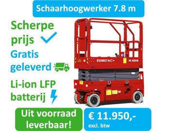 Schaarhoogwerker 7,8 m | Compact | Non marking banden | IP67, Verzenden
