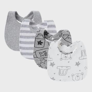 4-delige Baby Slab set met Cartoon Prints - Katoen - Voor Jo, Kinderen en Baby's, Verzenden, Nieuw