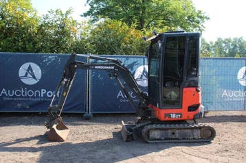 Veiling: Minigraver Eurocomach ES 18 ZT Diesel 14kW 2017, Zakelijke goederen, Ophalen, Graafmachine