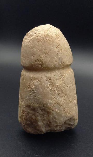 Oud-Romeins, Keizerrijk Phallos van marmer - 92 mm, Antiek en Kunst