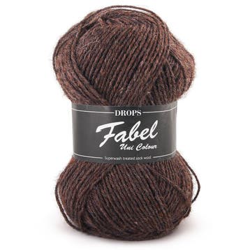 DROPS Fabel Uni Colour - 300 bruin - Wol Garen, Hobby en Vrije tijd, Ophalen of Verzenden, Nieuw