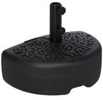 Halfronde Parasolvoet 21kg – Voor 38/48mm Parasolpaal Zwart, Verzenden, Nieuw, Parasolvoet