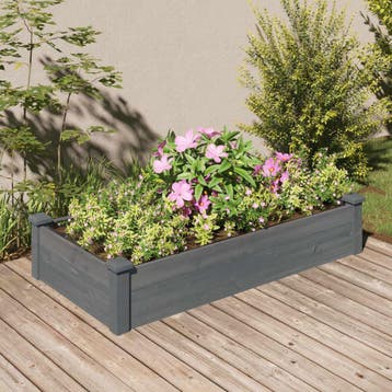 vidaXL Plantenbak verhoogd met voering 120x60x25 cm, Minder dan 30 cm, 100 cm of meer, Verzenden, Nieuw