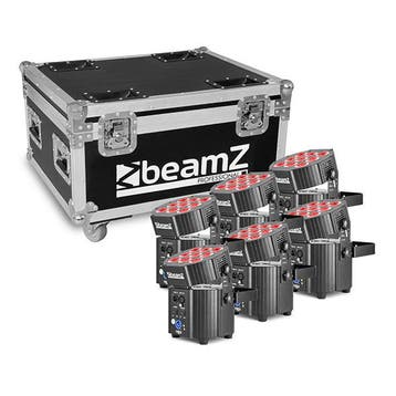 BeamZ Professional Uplight Set, 6 stuks in flightcase, Verzenden, Nieuw