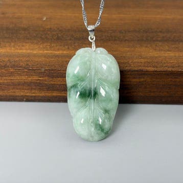 Gecertificeerde jadeiet (A-jade) Natuurlijke jadehanger -
