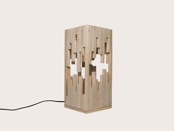Kraterlamp - Gerecycled hout (Lampen, Stijl & Serie), Huis en Inrichting, Woonaccessoires | Overige, Ophalen of Verzenden, Nieuw