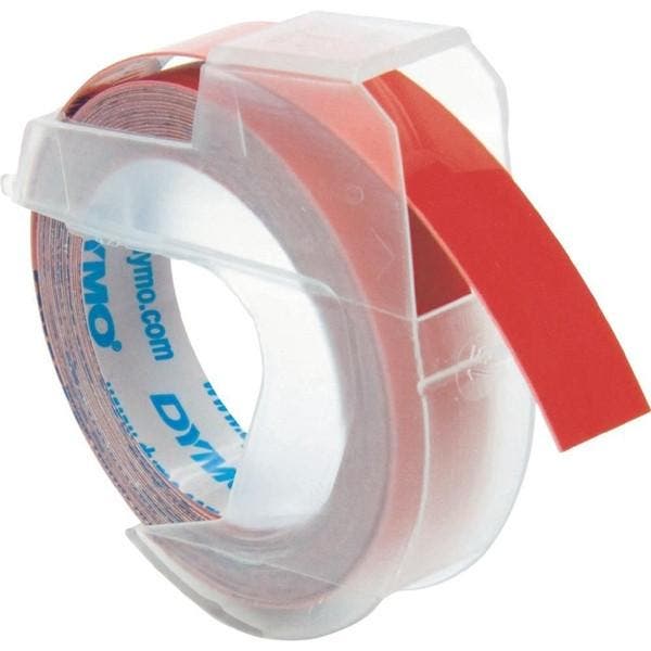 Dymo S0898150 / 520102 reliëftape wit op rood (origineel), Computers en Software, Printerbenodigdheden, Printertape, Nieuw, Verzenden