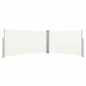 vidaXL Windscherm uittrekbaar 160x600 cm crème, Tuin en Terras, Verzenden, Nieuw