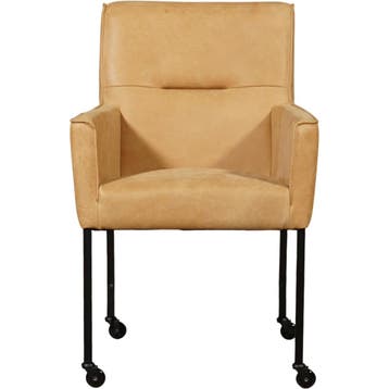 Leren eetkamerstoel Lucky - Kenia Cognac (cognac), Nieuw, Leer, Ophalen of Verzenden, Bruin