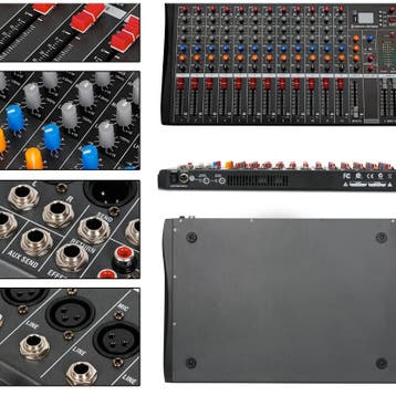 Audio Mixer 6/8/12 Kanalen DJ Mengpaneel met FX MP3, Verzenden, Nieuw