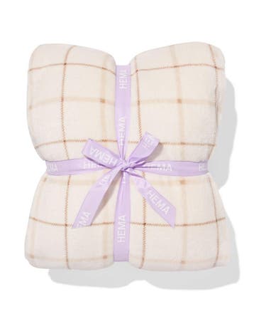 HEMA Plaid 130x150cm sherpa natural laag geprijsd, Verzenden, Nieuw
