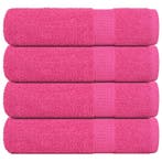vidaXL Handdoeken FROGN 4 st 50x100 cm 360 g/m² roze, Verzenden, Nieuw, Roze