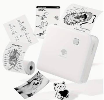 Mini fotoprinter zwartwit labelprinter labelmaker wit, Ophalen of Verzenden, Nieuw