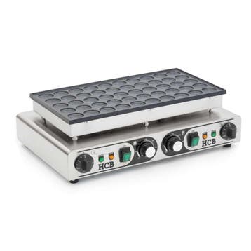 HCB Poffertjesbakplaat - 50 dops - 230V - RVS, Verzenden, Nieuw in verpakking, Fornuis, Frituur en Grillen
