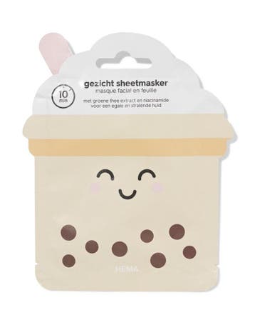 HEMA Gezicht sheetmasker bubble tea, Verzenden, Nieuw