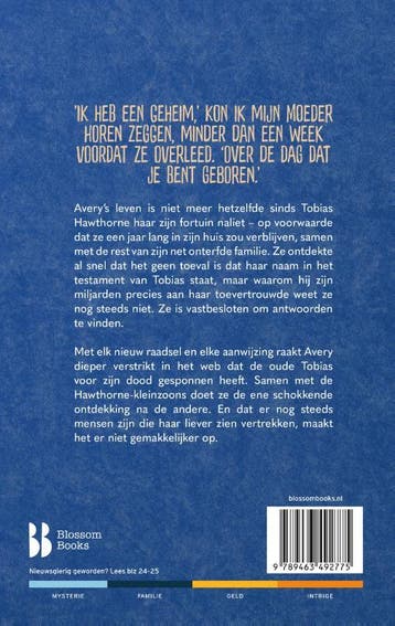 De verloren erfgenaam / Het Hawthorne-mysterie / 2, Boeken, Verzenden, Zo goed als nieuw, Jennifer Lynn Barnes