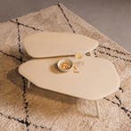 WOOOD Davina Bijzettafels - MDF/Hout - Dust/Beige - Set van, Verzenden, Nieuw