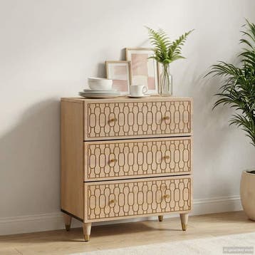 vidaXL Bijzetkast 60x33x75 cm massief mangohout, Verzenden, Nieuw, 50 tot 100 cm, Minder dan 100 cm