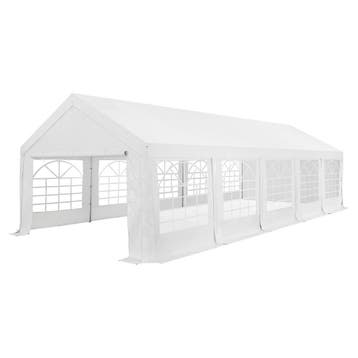 Partytent / Paviljoen Gala - 4 x 10 meter - Wit - Incl. Zijw, Verzenden, Nieuw
