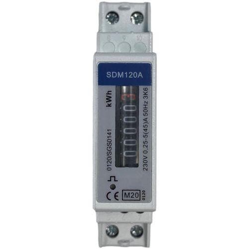 KWH meter DIN-rail 1-fase 45A, Doe-het-zelf en Verbouw, Elektra en Kabels, Nieuw, Ophalen of Verzenden