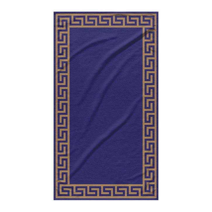 Strandlaken Blue Beach 100x180 cm, Huis en Inrichting, Badkamer | Badtextiel en Accessoires, Blauw, Nieuw, Verzenden