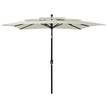 Parasol 3-laags 2,5x2,5m | Retourdeal 34% Korting, Verstelbaar, Zo goed als nieuw, Stokparasol, 2 tot 3 meter