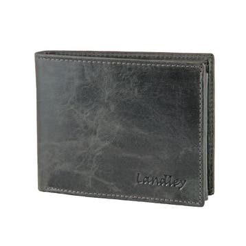 Landley Wild-Look Heren Portemonnee - Anti-skim - Grijs, Overige merken, Verzenden, Nieuw, Grijs