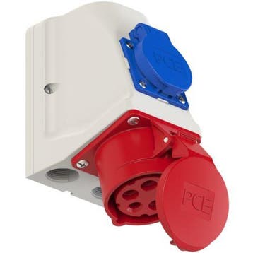 PCE combinatie CEE-wandcontactdoos 5-polig 16A +, Doe-het-zelf en Verbouw, Elektra en Kabels, Ophalen of Verzenden, Nieuw